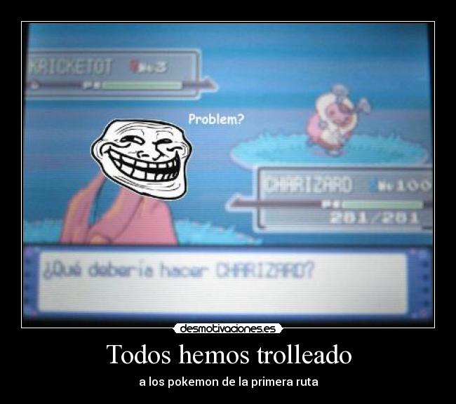 carteles nintendo pokemon troll face problem desmotivaciones