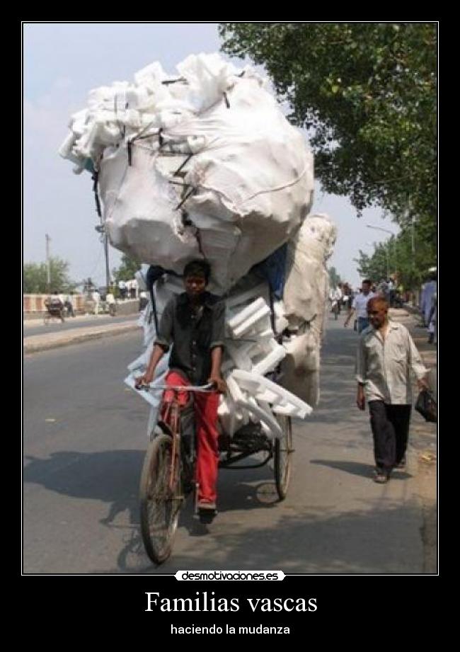 Familias vascas - haciendo la mudanza