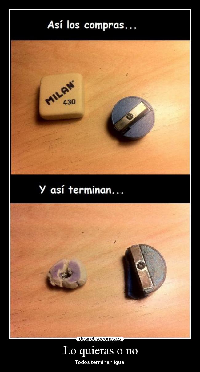 carteles borrador goma saca puntas sacapuntas lapiz fin desmotivaciones