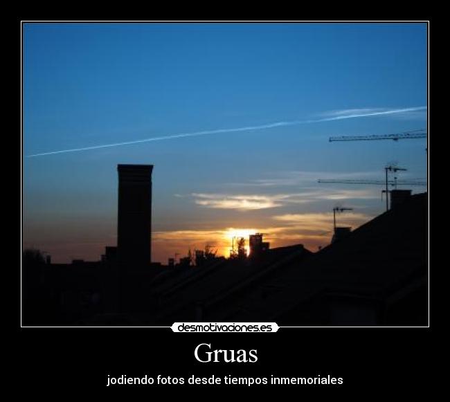 Gruas - jodiendo fotos desde tiempos inmemoriales