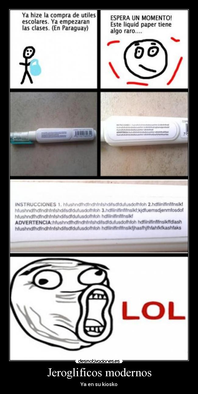 Jeroglificos modernos - Ya en su kiosko