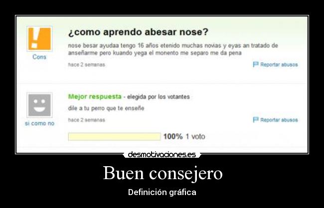 Buen consejero - Definición gráfica