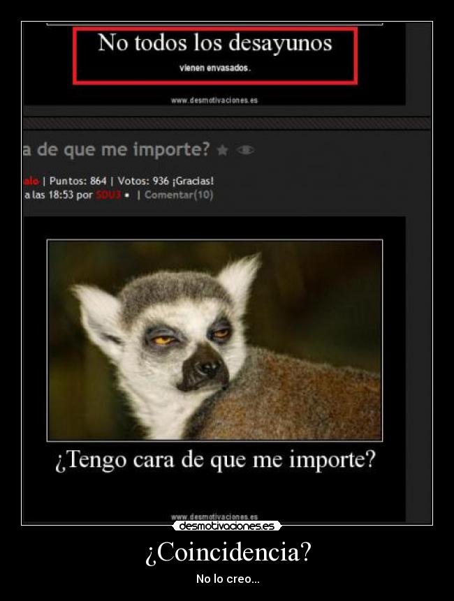¿Coincidencia? -