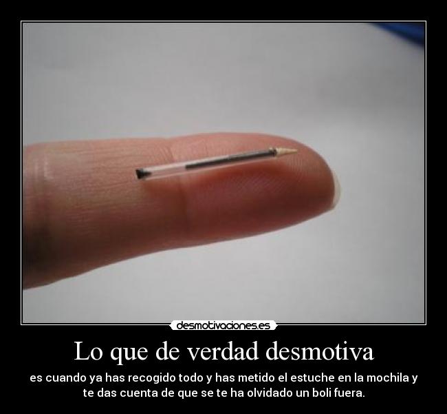 Lo que de verdad desmotiva -