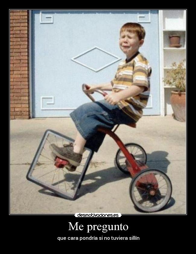 Me pregunto - que cara pondría si no tuviera sillín
