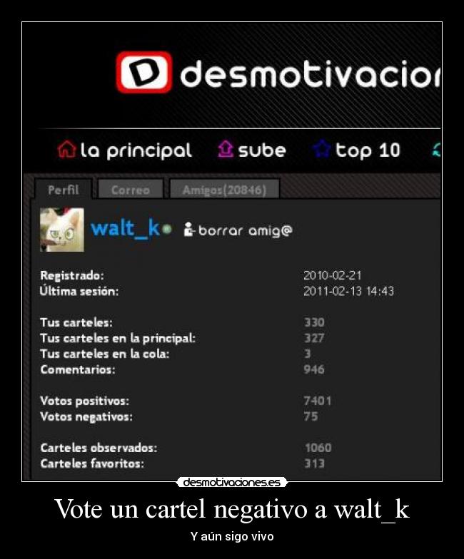 Vote un cartel negativo a walt_k - 