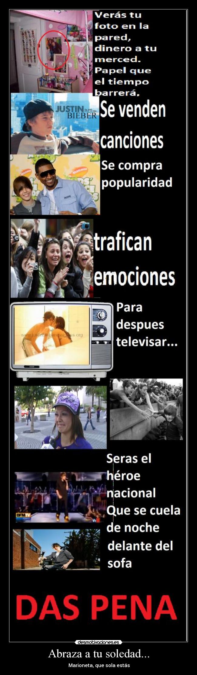 carteles soledad justin bieber desmotivaciones