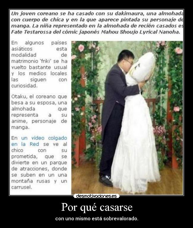 Por qué casarse - con uno mismo está sobrevalorado.