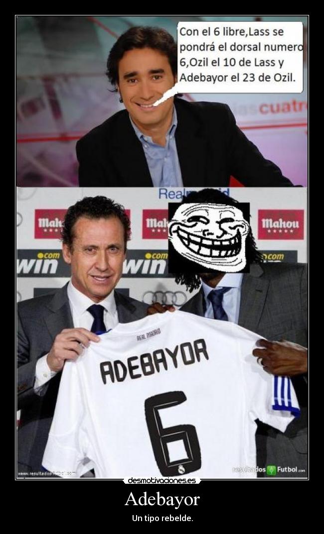 Adebayor - Un tipo rebelde.