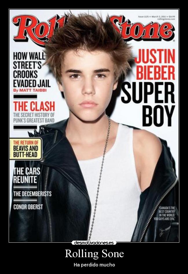 carteles musica rolling stone bieber desmotivaciones