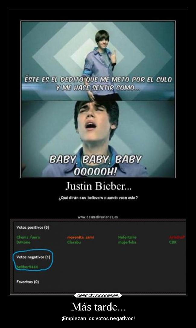 Más tarde... - ¡Empiezan los votos negativos!