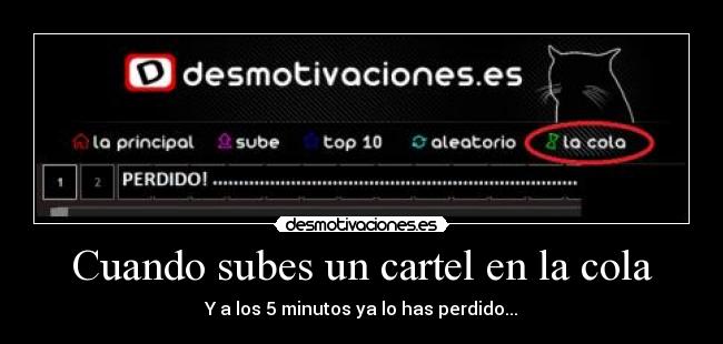 carteles subir cartel desmotivaciones