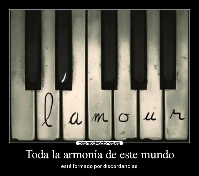 Toda la armonía de este mundo - 