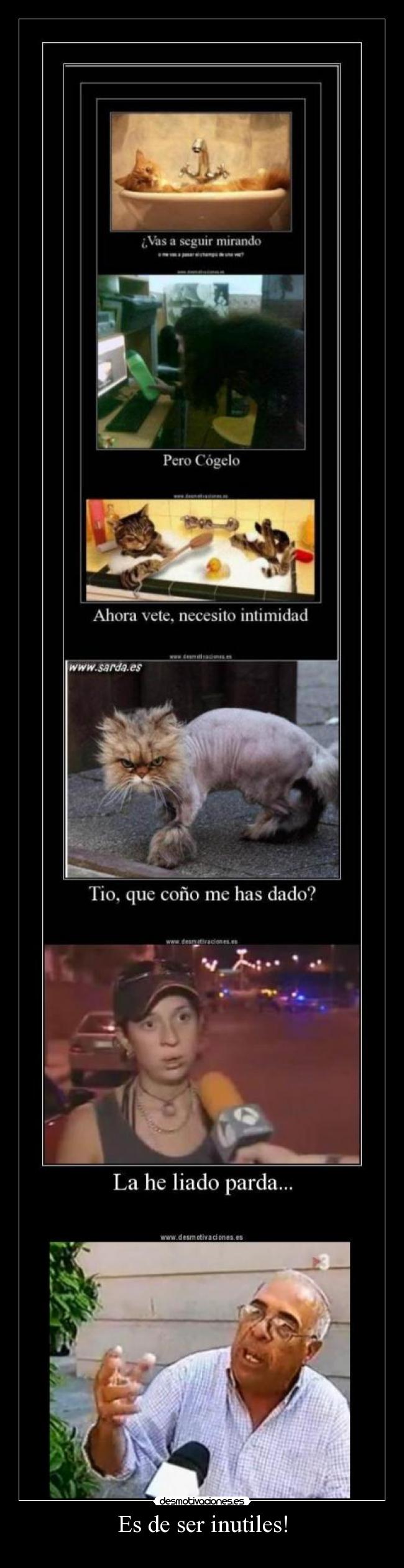 Es de ser inutiles! -