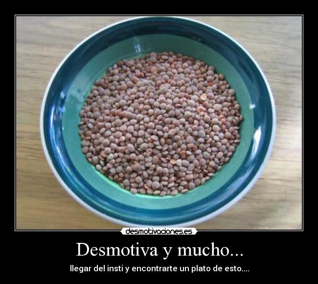 Desmotiva y mucho... - llegar del insti y encontrarte un plato de esto....