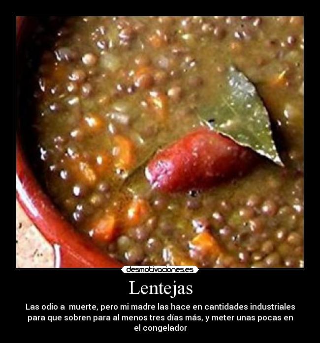 carteles lentejas desmotivaciones