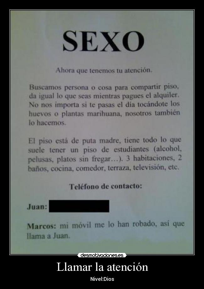 Llamar la atención -