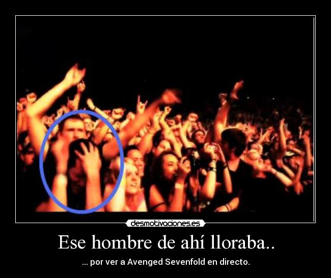 Ese hombre de ahí lloraba.. - ... por ver a Avenged Sevenfold en directo.