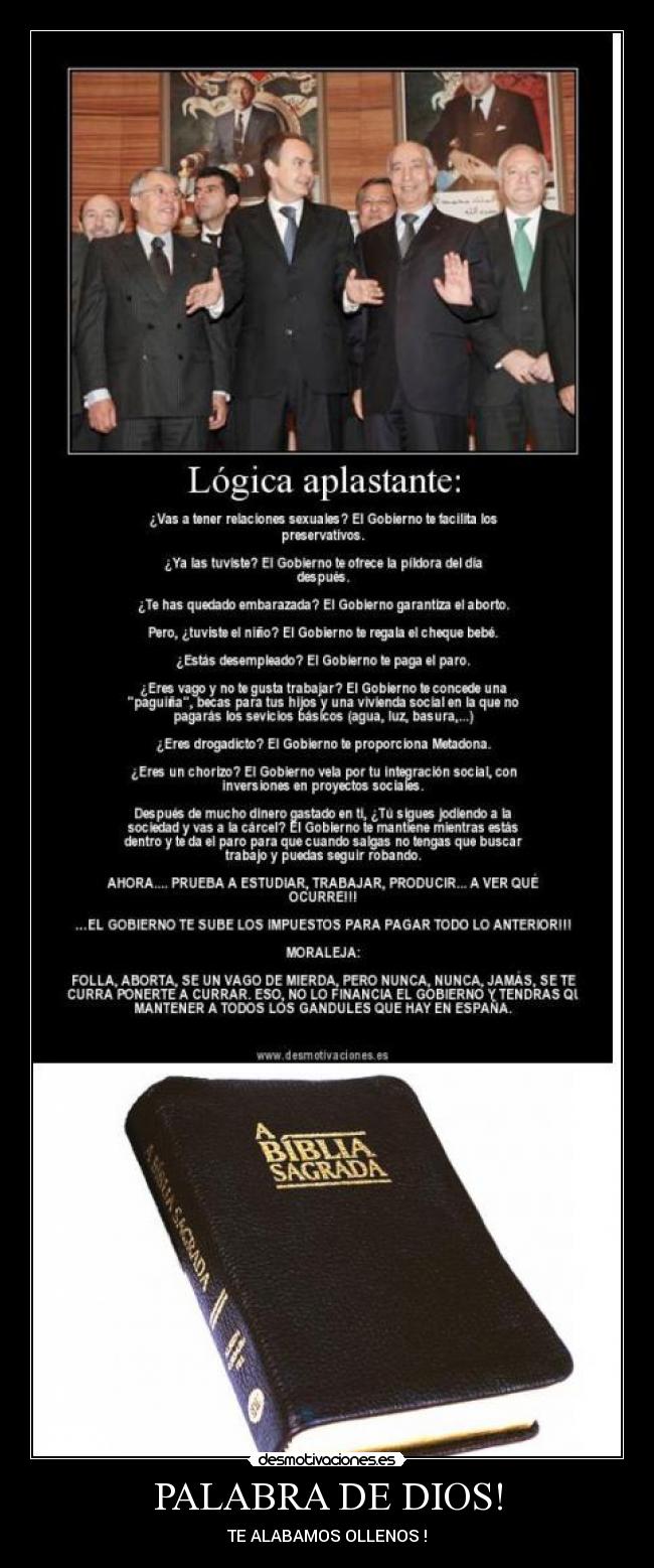PALABRA DE DIOS! - TE ALABAMOS OLLENOS !
