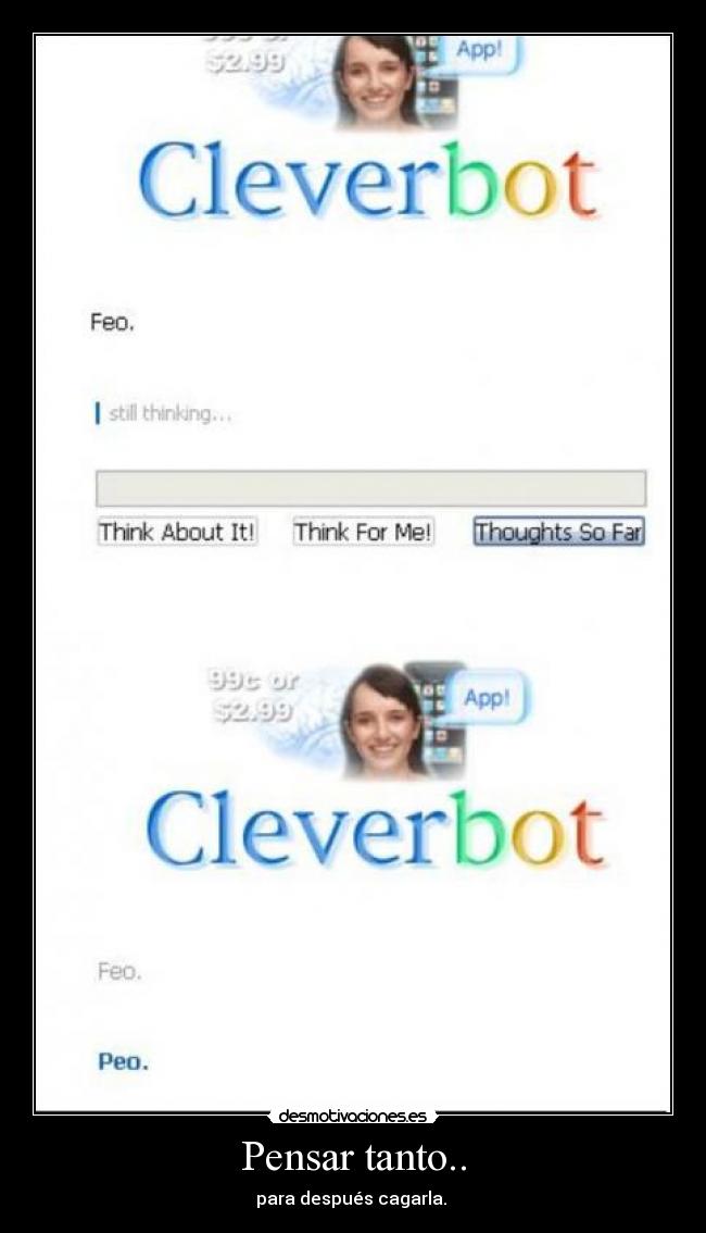 carteles cleverbot desmotivaciones