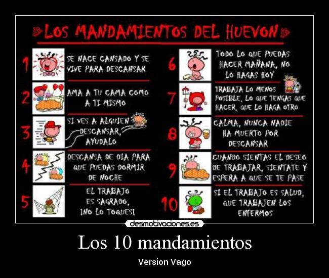 Los 10 mandamientos - Version Vago