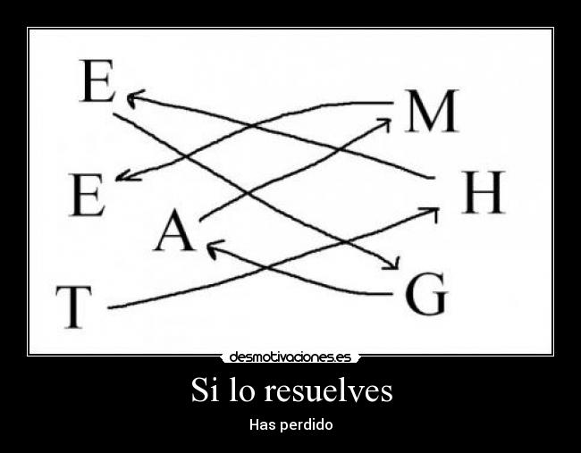Si lo resuelves - Has perdido