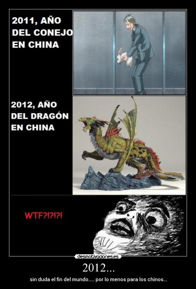 2012... - sin duda el fin del mundo..... por lo menos para los chinos...