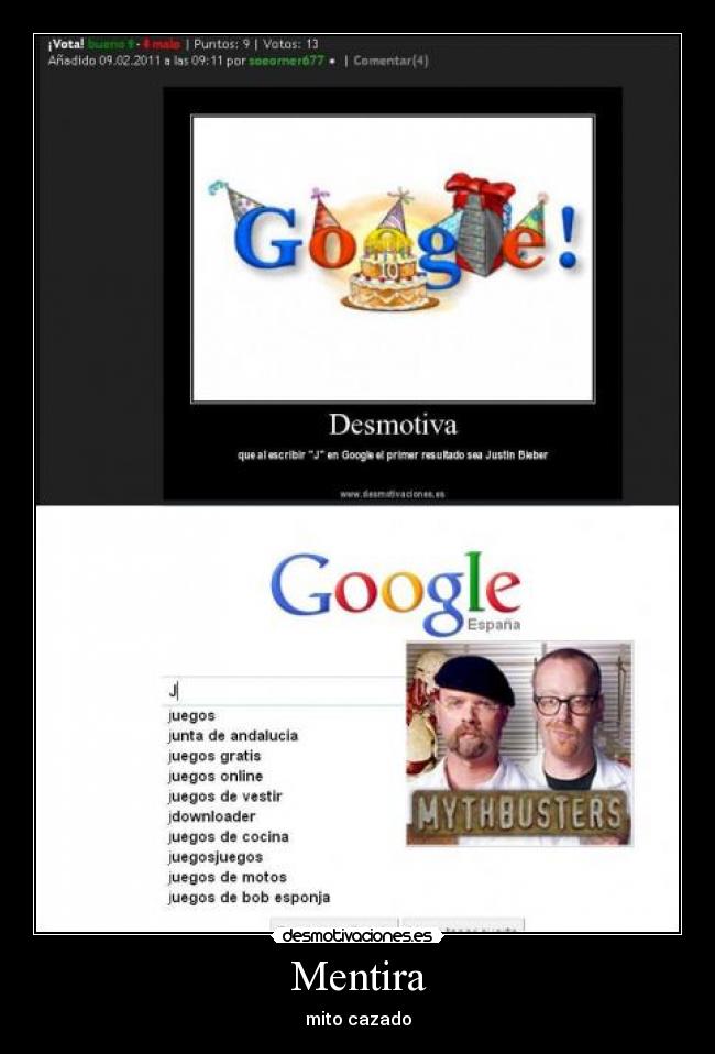 Mentira - mito cazado