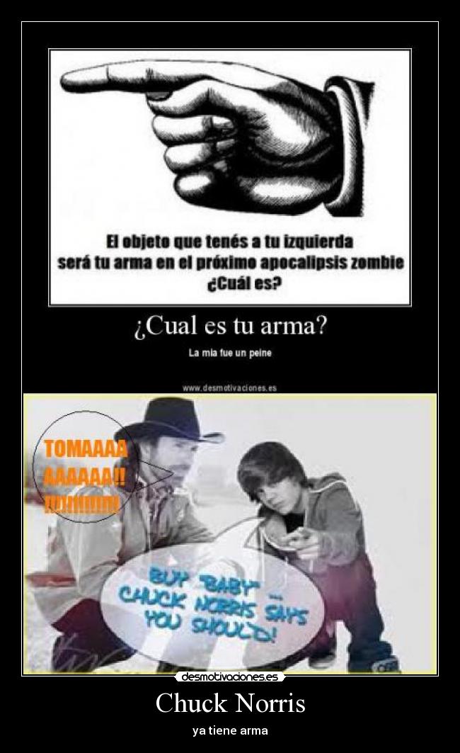 Chuck Norris - ya tiene arma
