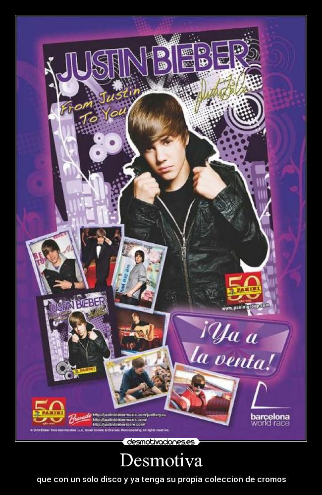 carteles justin bieber colaccion cromos desmotivaciones