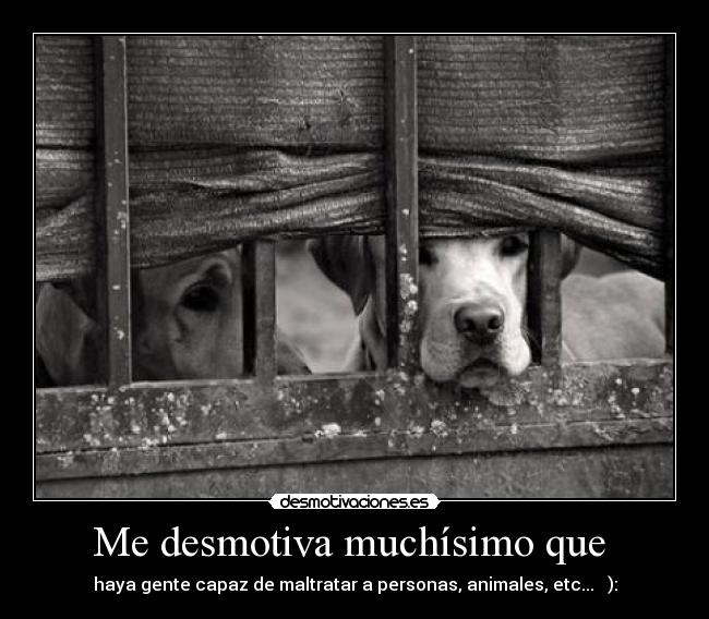 Me desmotiva muchísimo que -