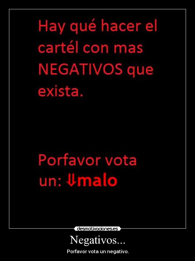 Negativos... -