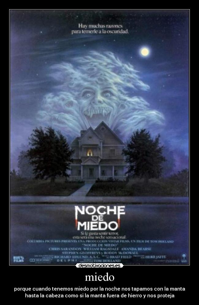 miedo - porque cuando tenemos miedo por la noche nos tapamos con la manta
hasta la cabeza como si la manta fuera de hierro y nos proteja