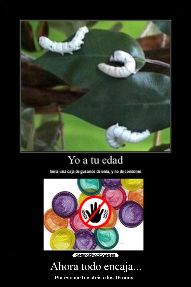 Ahora todo encaja... - Por eso me tuvisteis a los 16 años...
