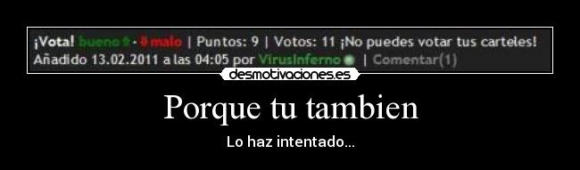 Porque tu tambien - Lo haz intentado...