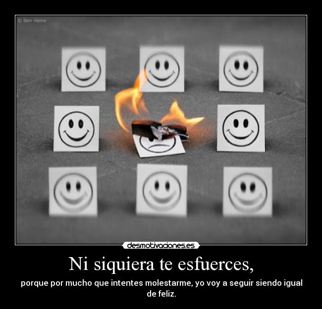 Ni siquiera te esfuerces, -