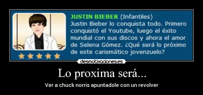 Lo proxima será... -