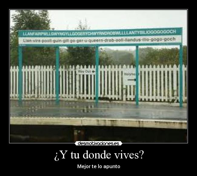 ¿Y tu donde vives? -