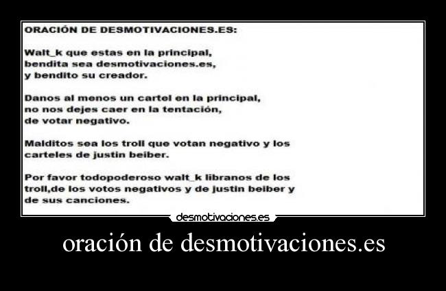 oración de desmotivaciones.es -