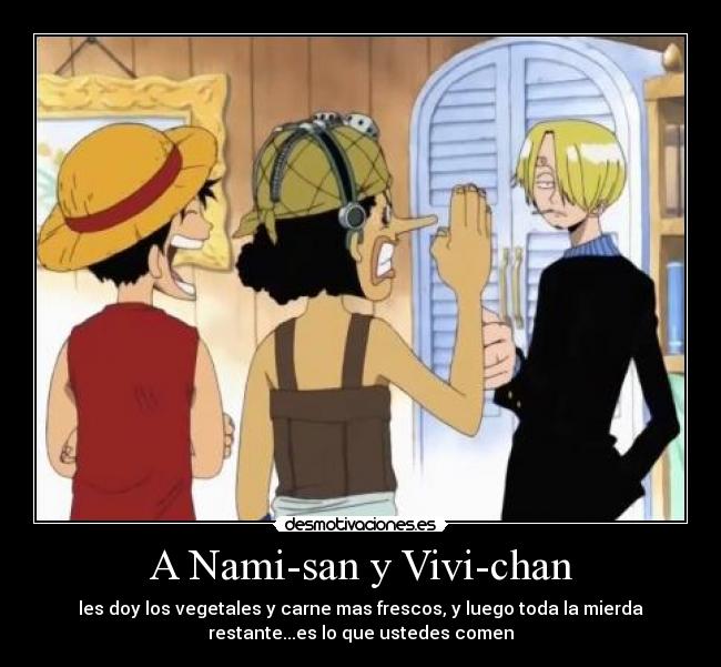 carteles one piece sanji ussop luffy vivi nami desmotivaciones