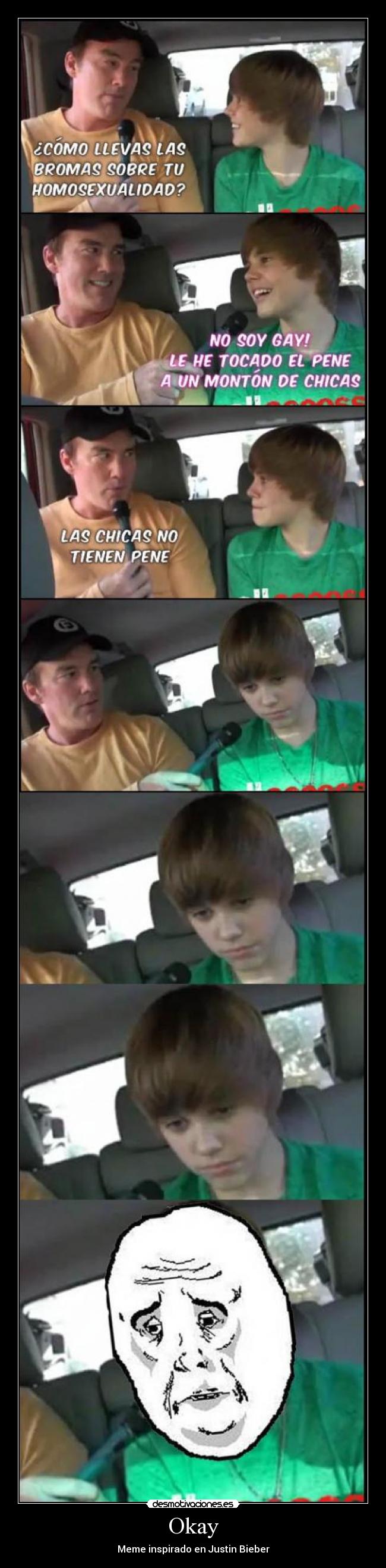 Okay - Meme inspirado en Justin Bieber
