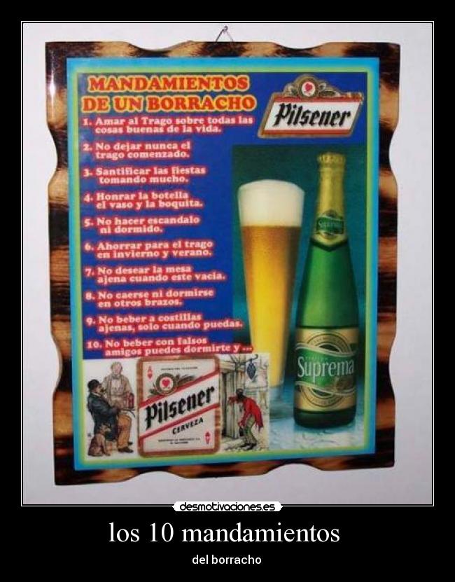los 10 mandamientos - del borracho