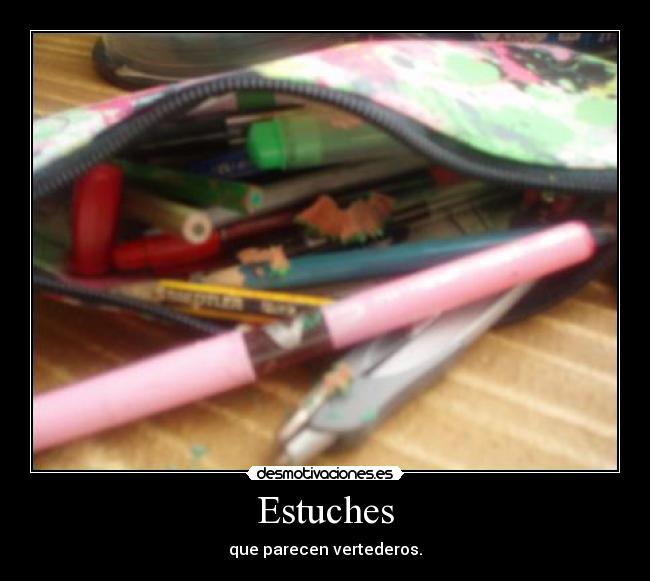 Estuches - que parecen vertederos.