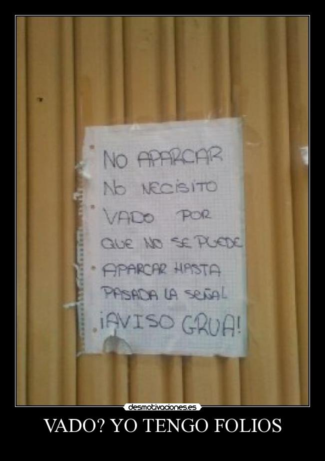 VADO? YO TENGO FOLIOS -