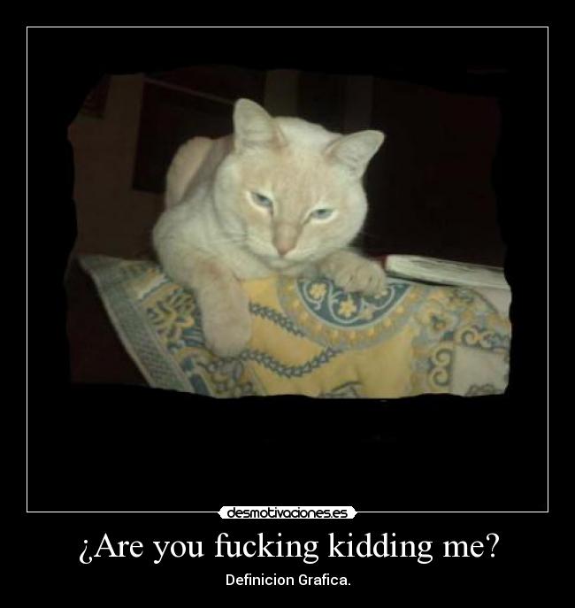 ¿Are you fucking kidding me? - Definicion Grafica.