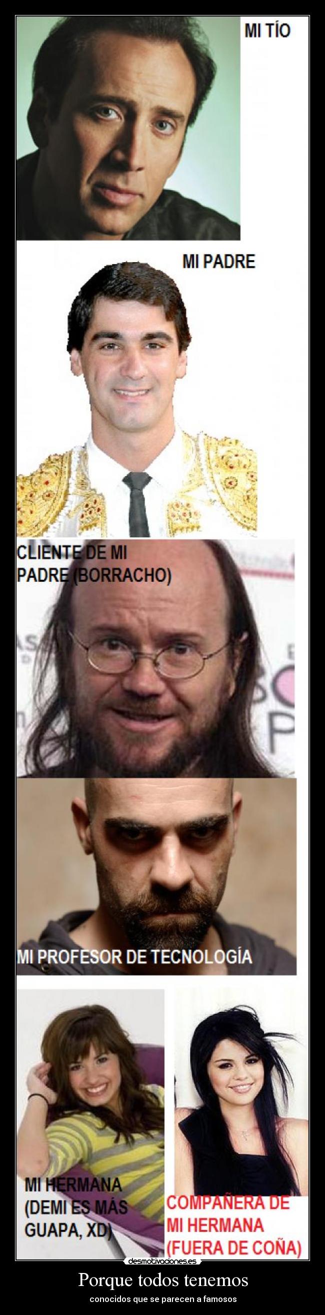 Porque todos tenemos - conocidos que se parecen a famosos