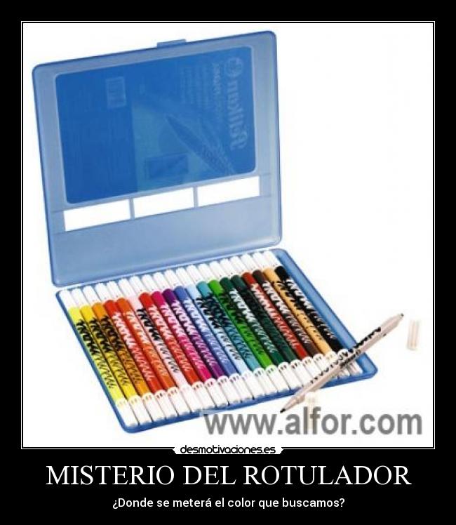 MISTERIO DEL ROTULADOR - ¿Donde se meterá el color que buscamos?