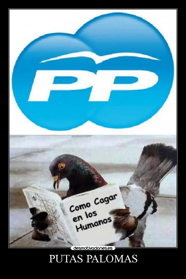 carteles putas palomas desmotivaciones