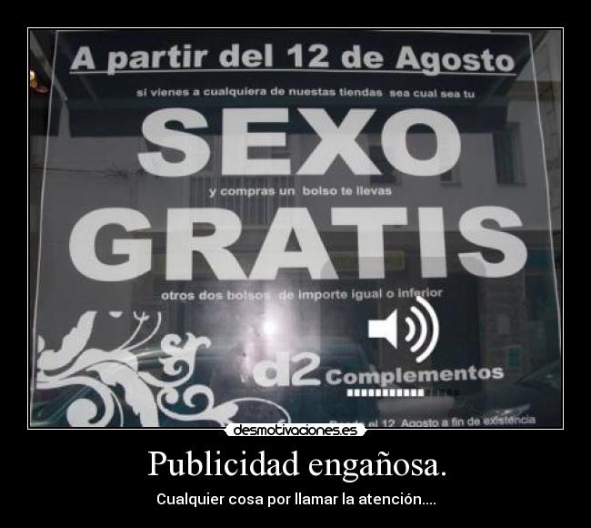 Publicidad engañosa. -
