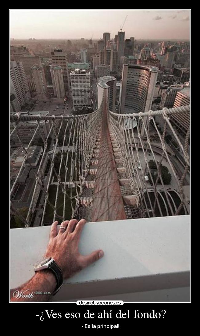 -¿Ves eso de ahí del fondo? - 